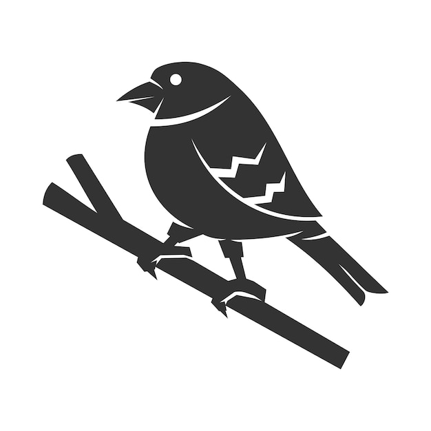 Finch-vogel-logo-vorlage symbol illustration markenidentität