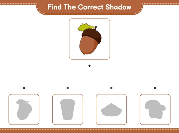 Finde den richtigen schatten finde und kombiniere den richtigen schatten von acorn pädagogisches kinderspiel