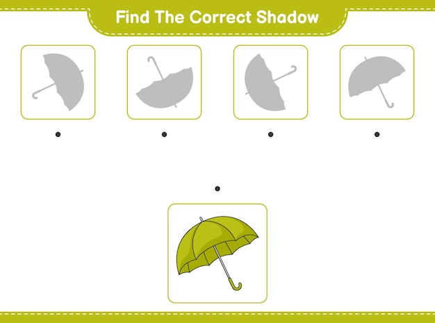 Finde den richtigen schatten finde und kombiniere den richtigen schatten von umbrella educational kinderspiel