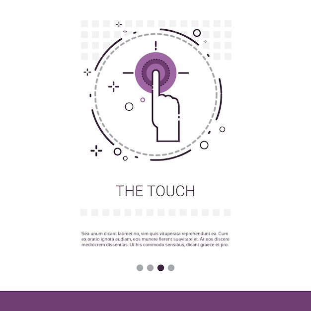 Finger geste touchscreen zeichen web banner