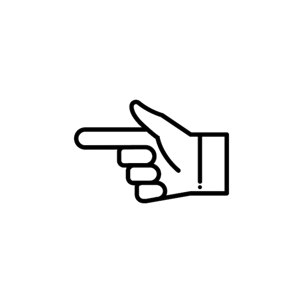Finger-Icon-Aktienvektor-Illustration
