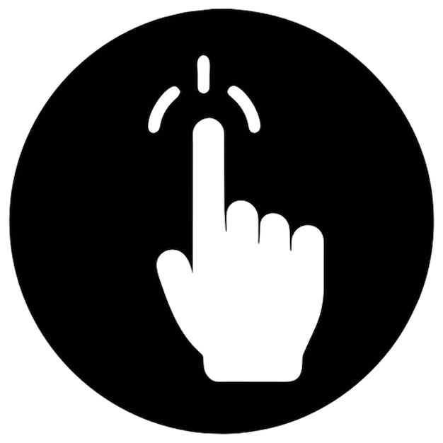 Finger klicken hier Hand Berührungsbildschirm Trigger verwenden Sie Hände und Gesten Multimedia-Option Gesten