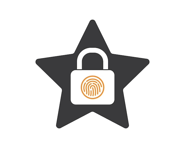 Finger-Lock-Technologie-Vektor-Symbol-Illustration