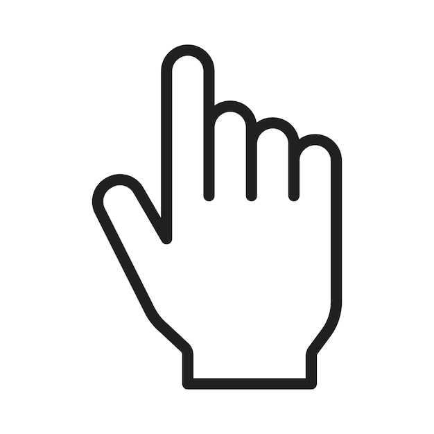 Finger-Symbol Einfaches dünnes Umriss