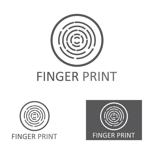 Fingerabdruck-Logo-Vektor-Symbol-Illustration