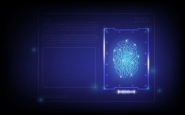 Fingerabdruck-scan-technologie hintergrund