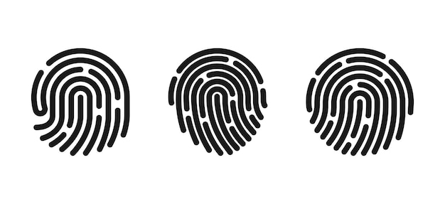 Fingerabdruck-Vektorsymbole