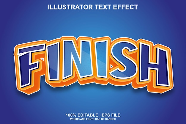 Finish texteffekt editierbar