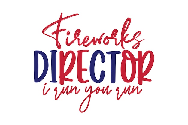 Vektor fireworks director i run you run svg