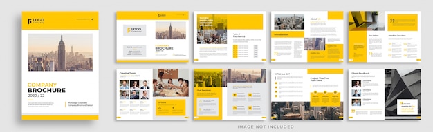 Firmenbroschüre mehrseitiges templat-layout-design