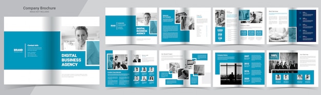 Vektor firmenprofil broschüre vorlage