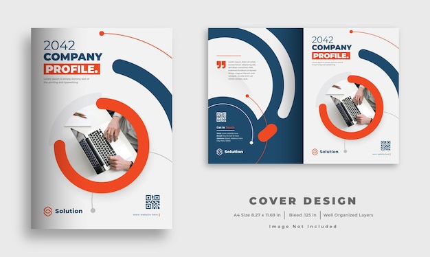 Firmenprofil-Cover-Vorlage Layout-Design kreatives Business-Broschüren-Cover-Design