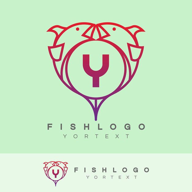 Fisch anfangsbuchstabe a logo design