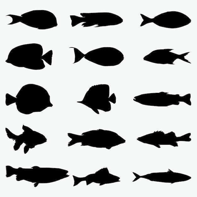 Fisch-Silhouetten