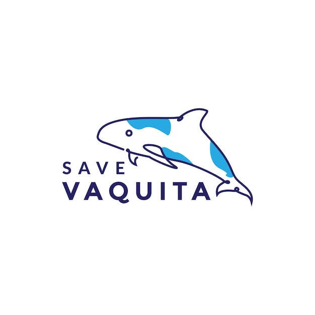 Fisch vaquita abstraktes logo-design