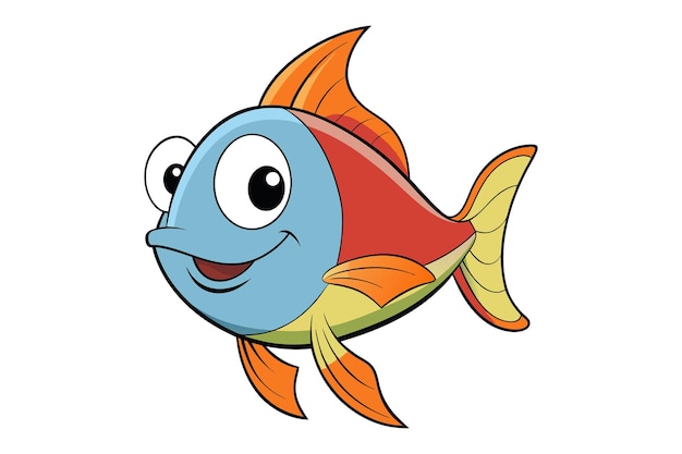 Fische-Cartoon-Farbvektor-Illustration 2