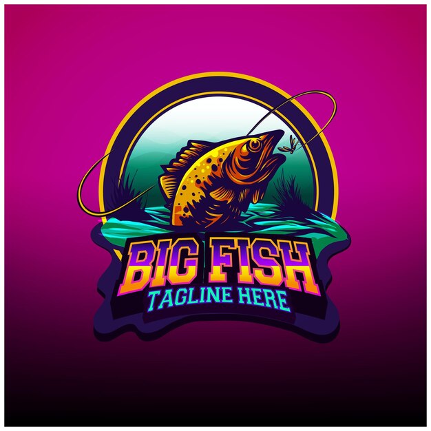 Fische springen Maskottchen Vektor Illustration