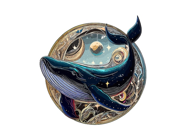 Fische sternzeichen astrologisches horoskop symbol zwei walfische schwimmen im kreis png clipart