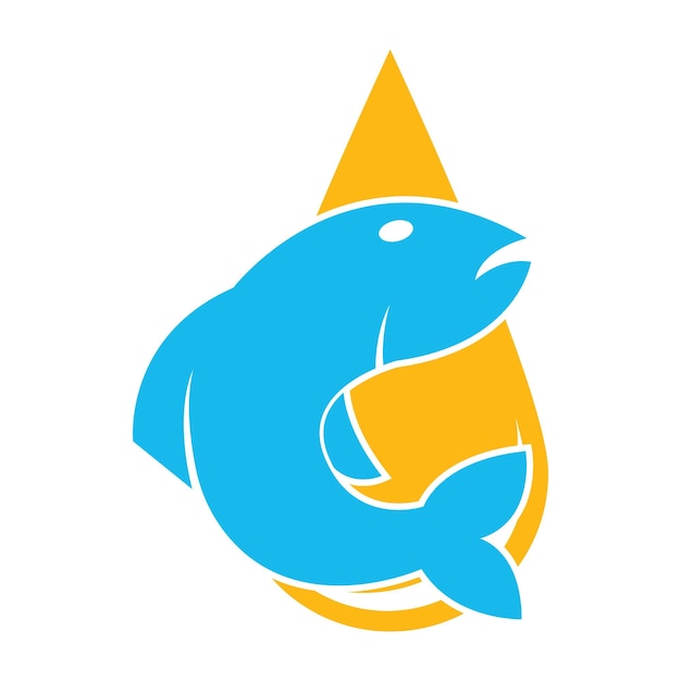 Fischöl-Symbol, Logo, Illustration, Design-Vorlage, Vektor