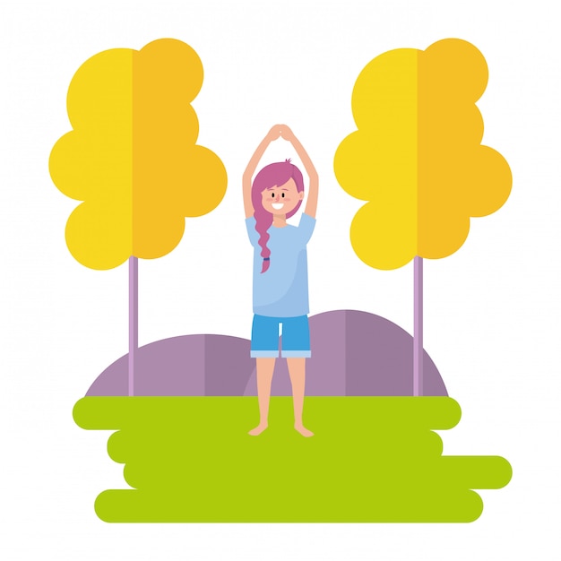 Fit Frau praktizieren Yoga