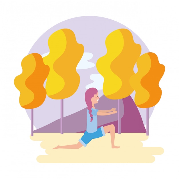Fit Frau praktizieren Yoga