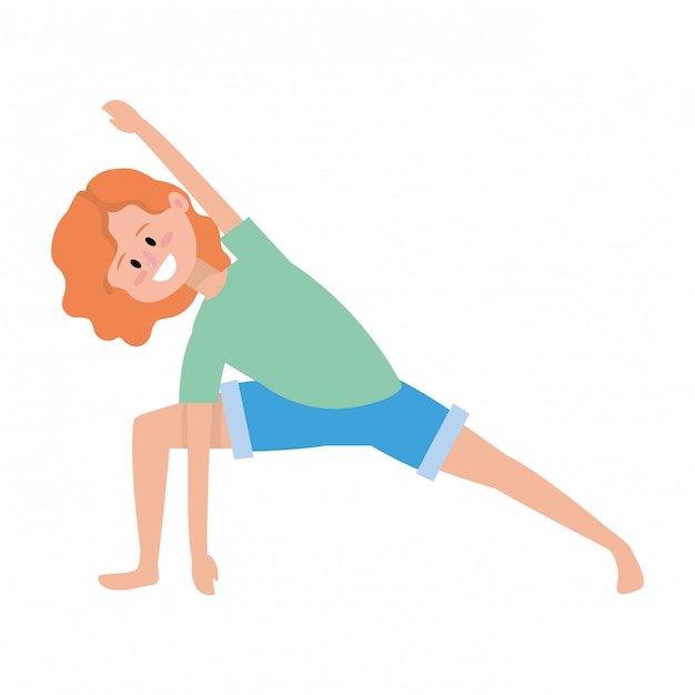 Fit Frau praktizieren Yoga
