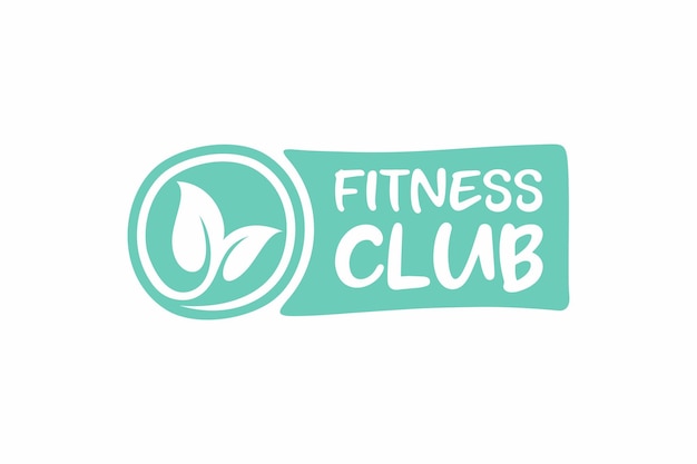 Fitness-club-label vektor-fitness-club-logo handgezeichnete tags und elemente für natürlichen fitness-club