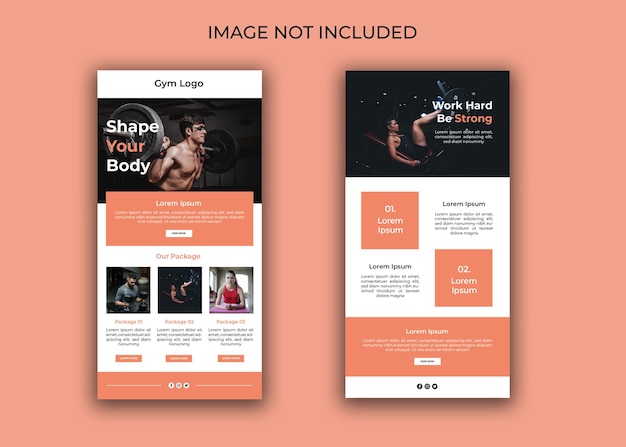 Fitness E-Mail-Vorlage
