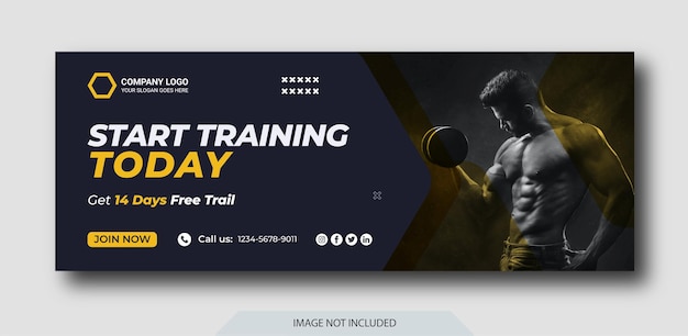 Fitness-Facebook-Cover für Social-Media-Beiträge und Webbanner