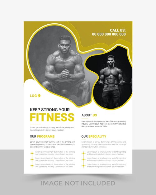 Vektor fitness-flyer-layout-design