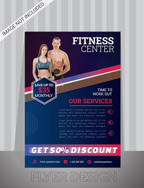 Fitness-flyer und postervorlage für fitnessstudios