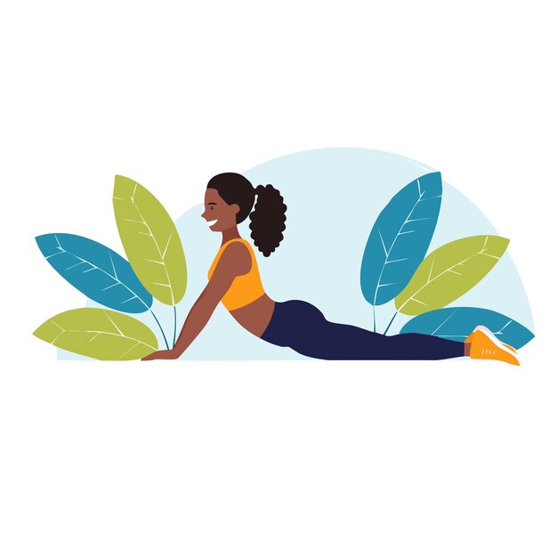 Fitness-Frau gesund im Fitnessstudio Yoga