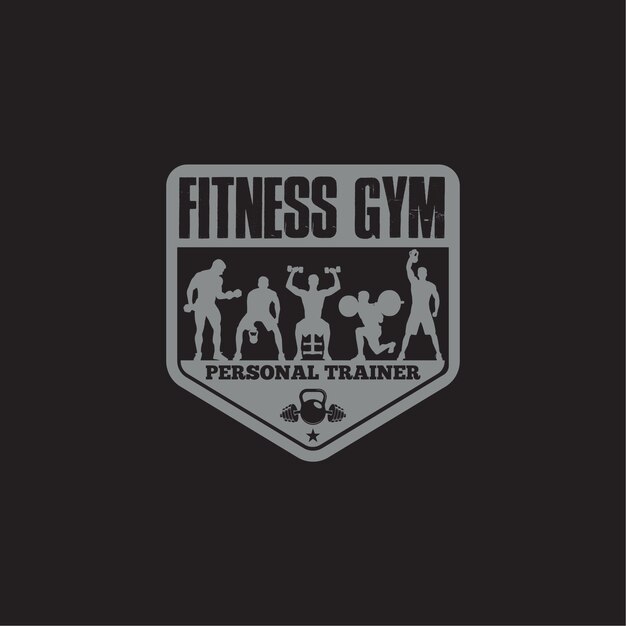 Fitness & gym logo abzeichen