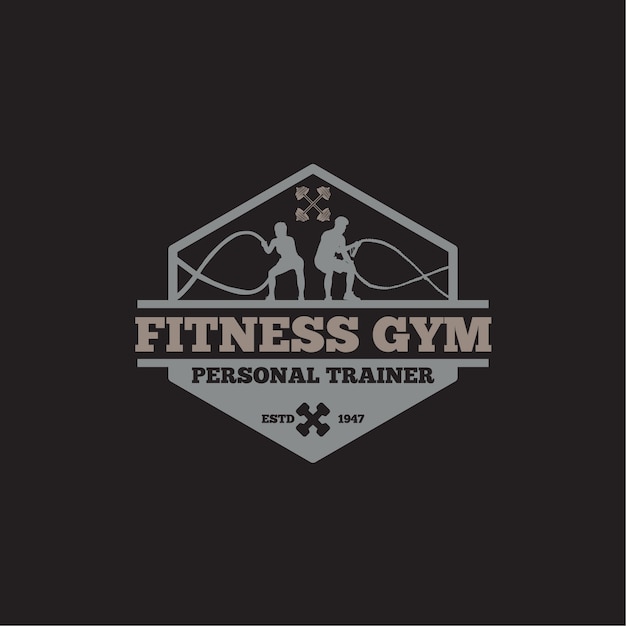 Fitness & gym logo abzeichen