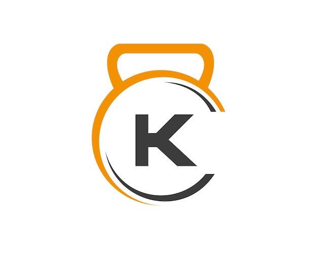 Fitness-Logo mit K-Buchstabenkonzept Fitness-Logo mit K-Buchstaben