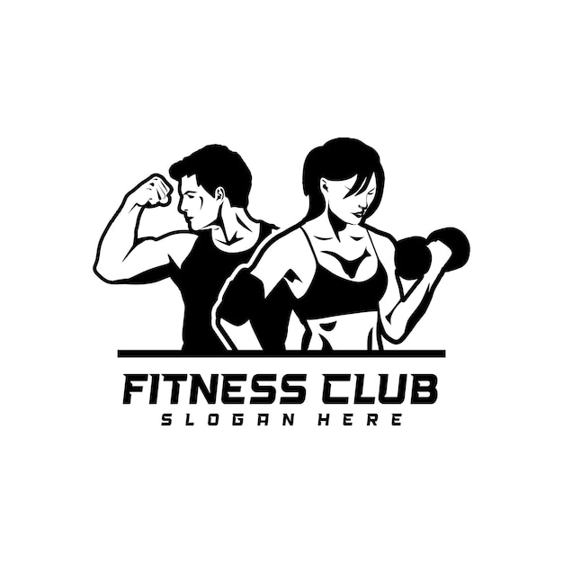 Vektor fitness-logo-vorlage, vektordesign