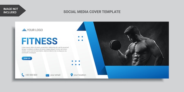 Vektor fitness-social-media-cover-design oder web-banner