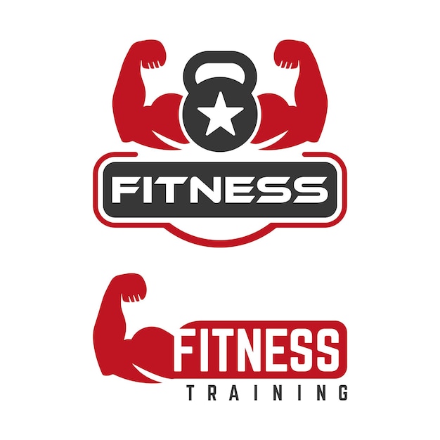 Fitness-Studio Bodybuilding-Logo-Design-Vektor-Vorlage