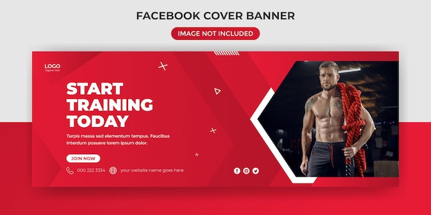 Fitness-studio-facebook-cover oder instagram-webbanner-social-media-post