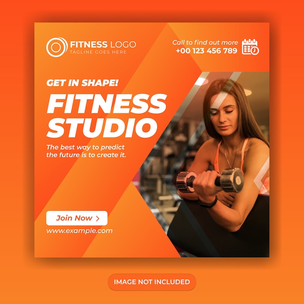 Fitness-studio social media banner design