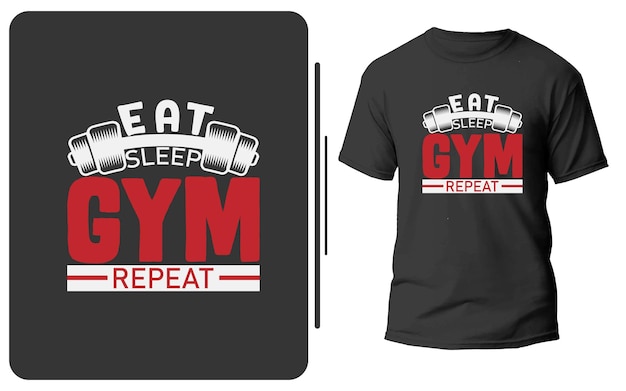 Vektor fitness-t-shirt-design