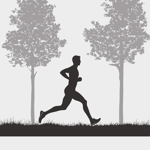 Fitness- und Gesundheitskonzept von Running Silhouettes