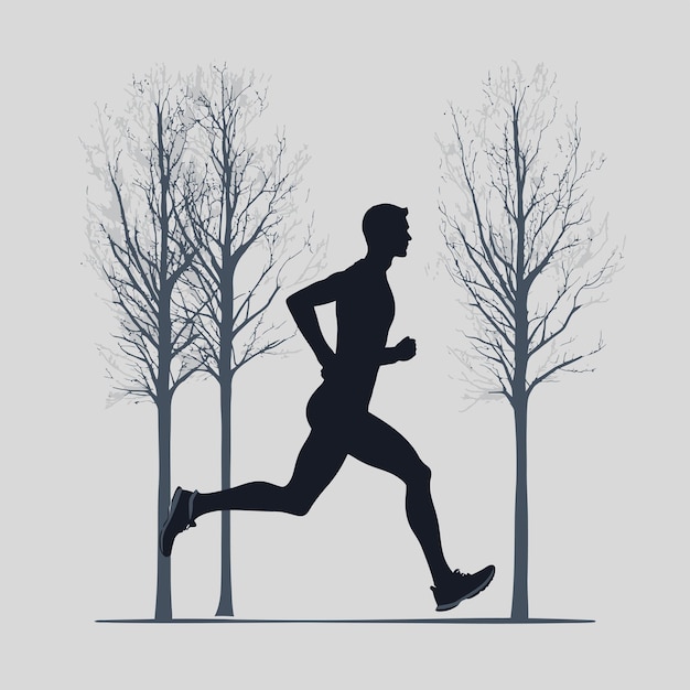 Fitness- und Gesundheitskonzept von Running Silhouettes
