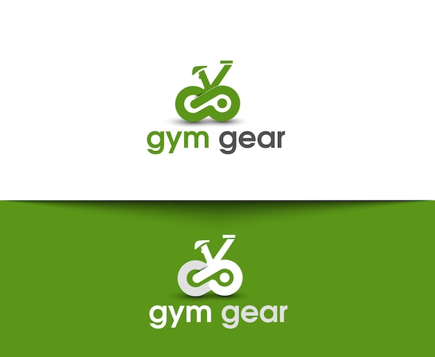 Fitnessgeräte-web-icons und vektor-logo