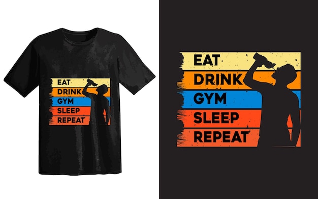 Fitnessstudio-T-Shirt-Design
