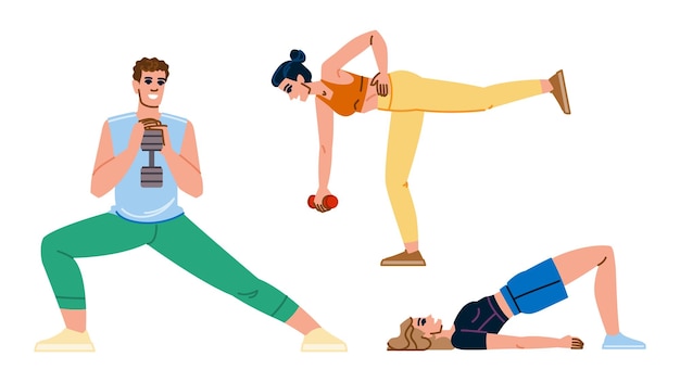 Fitnessübungen mit Bein-Ups-Vektor