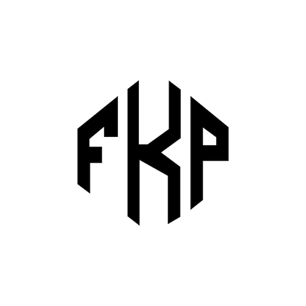 Vektor fkp buchstaben-logo-design mit polygon-form fkp polygon- und würfelform logo-design fkp sechseck-vektor-logos-schablone weiße und schwarze farben fkp monogramm geschäft und immobilien-logo