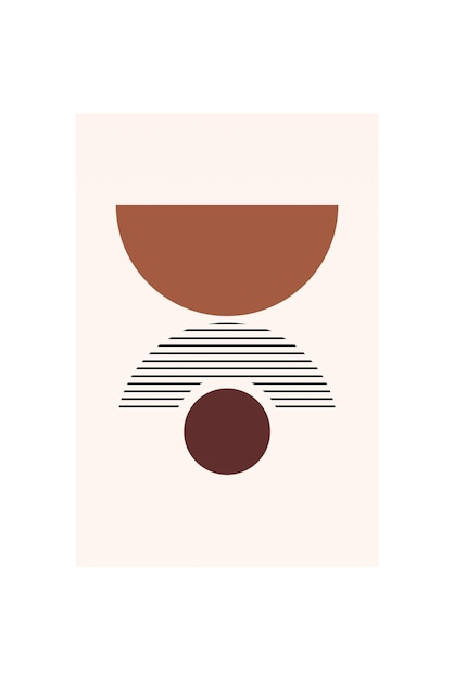 Flach abstrakte Form Boho geometrischer Hintergrund