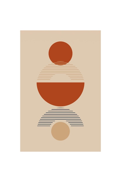 Flach abstrakte Form Boho geometrischer Hintergrund