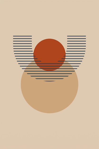 Flach abstrakter boho-geometrischer Hintergrund